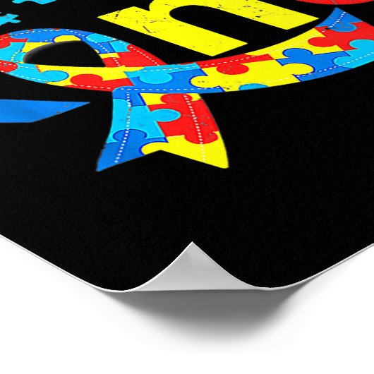 Wees voorzichtig met Autisme Maand van Puzzle Piec Poster (Hoek)