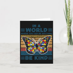 Wees voorzichtig met Autisme Puzzle Butterfly Kies Kaart