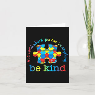 Wees voorzichtig met Autisme Puzzle Rainbow Kies K Kaart
