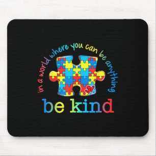 Wees voorzichtig met Autisme Puzzle Rainbow Kies K Muismat