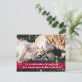 Wees voorzichtig met Briefkaart (Staand voorkant)