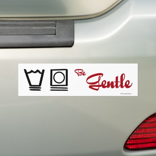 Wees voorzichtig met bumpersticker (Op auto)