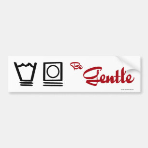 Wees voorzichtig met bumpersticker
