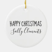 Wees voorzichtig met Crazy Guinee Pig Lady Guinea Keramisch Ornament (Achterkant)