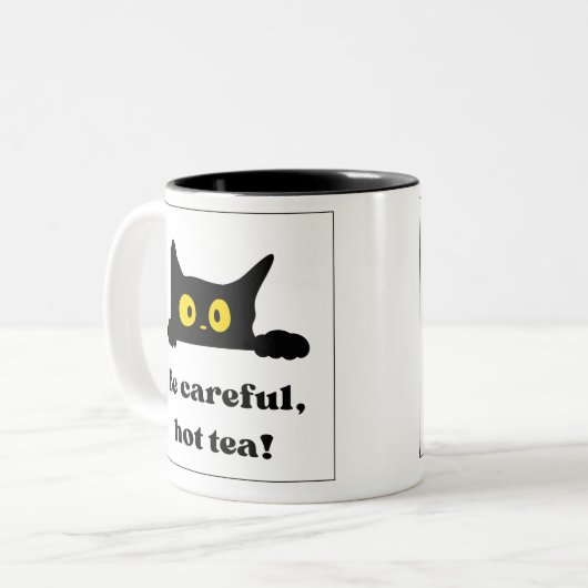Wees voorzichtig met de Mok van hete thee (Voorkant links)
