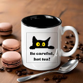 Wees voorzichtig met de Mok van hete thee