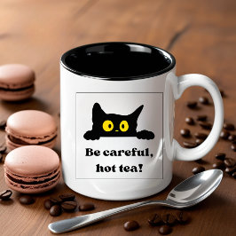 Wees voorzichtig met de Mok van hete thee