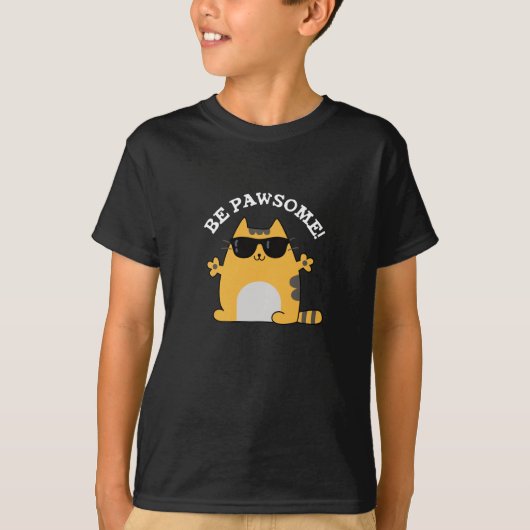 Wees voorzichtig met Funny Geweldige Cat Pun Dark T-shirt (Voorkant)