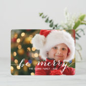 Wees voorzichtig met handenbriefing | Vakantieknop Feestdagenkaart (Staand voorkant)