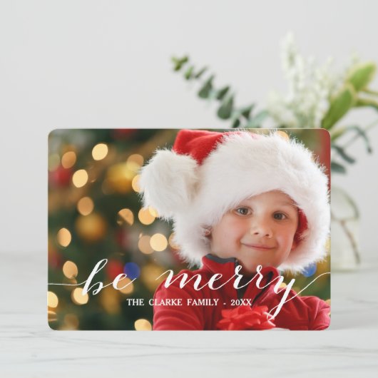 Wees voorzichtig met handenbriefing | Vakantieknop Feestdagenkaart (Staand voorkant)