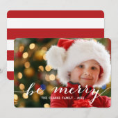 Wees voorzichtig met handenbriefing | Vakantieknop Feestdagenkaart (Voorkant / Achterkant)