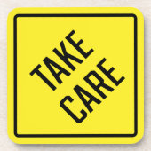 Wees voorzichtig met hard plastic Onderzetter (Voorkant)