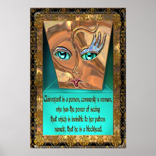 Wees voorzichtig met het Blockhead-Poster Poster (Voorkant)