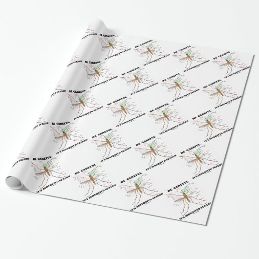 Wees voorzichtig met het mosquitoseizoen (muggenan cadeaupapier (Uitgerold)