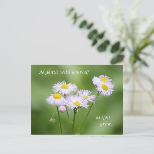 Wees voorzichtig met jezelf briefkaart (Staand voorkant)