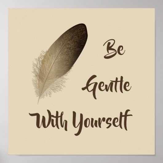 "Wees voorzichtig met jezelf" doezeldruk Poster (Voorkant)