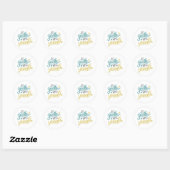 wees voorzichtig met jezelf ronde sticker (Vel)