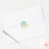 wees voorzichtig met jezelf ronde sticker (Envelop)