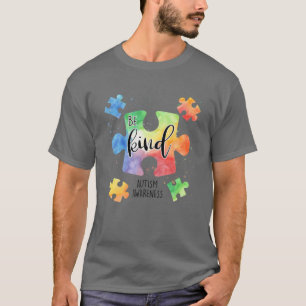 Wees voorzichtig met puzzelstukjes om autisme bewu t-shirt