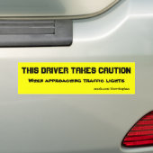 Wees voorzichtig met rijden bumpersticker (Op auto)