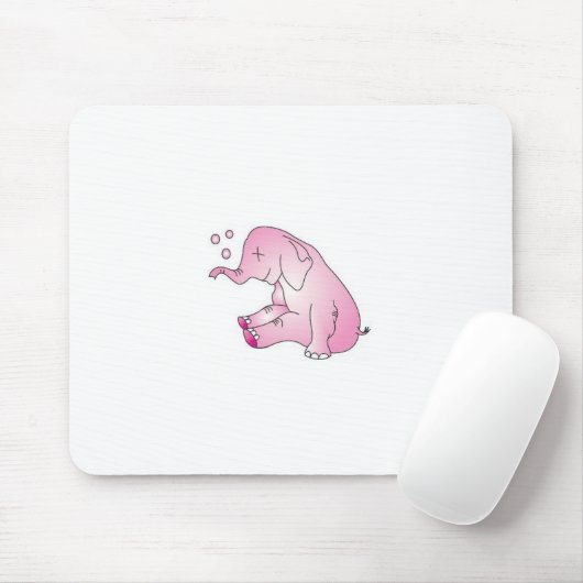 Wees voorzichtig met Roze Elephant Muismat (Met muis)