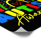 Wees voorzichtig met Shirt Rainbow Leopard Wom Poster (Hoek)