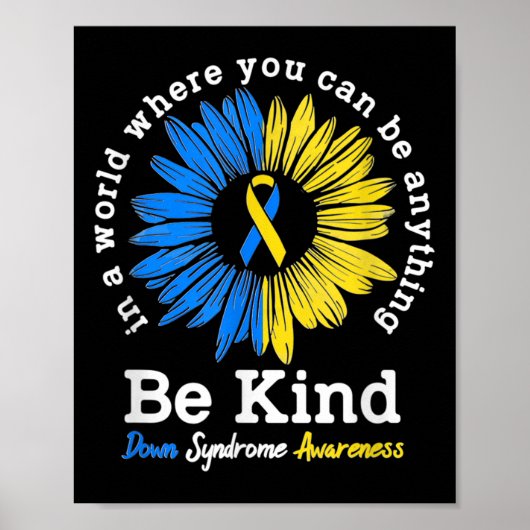 Wees voorzichtig met Syndrome Ribbon Sunflower K Poster (Voorkant)