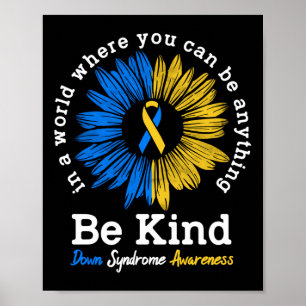 Wees voorzichtig met Syndrome Ribbon Sunflower K Poster
