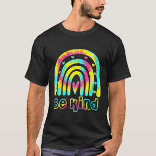 Wees voorzichtig met Tie Dye Rainbow Kindness Auti T-shirt
