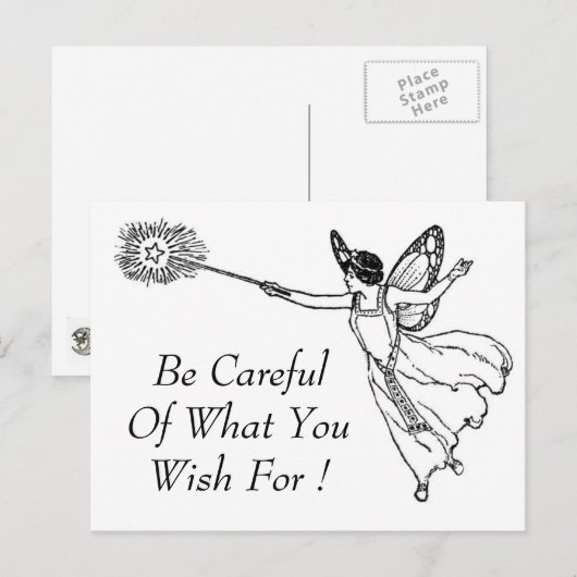 Wees voorzichtig met wat je wilt! Briefkaart (Voorkant / Achterkant)