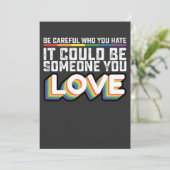 Wees voorzichtig met wie je haat Het kan iemand zi Kaart (Staand voorkant)