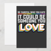 Wees voorzichtig met wie je haat Het kan iemand zi Kaart (Voorkant / Achterkant)