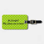 Wees voorzichtig! Mijn schoenen zijn hier! (Bagage Bagagelabel (Voorkant horizontaal)