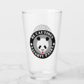 Wees voorzichtig Naught Panda Glas (Achterkant)