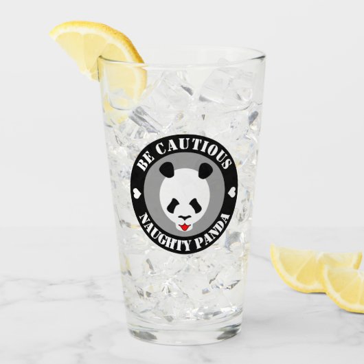 Wees voorzichtig Naught Panda Glas (Voorkant ijs)