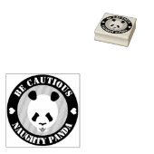 Wees voorzichtig Naught Panda Rubberstempel (Gestempeld)