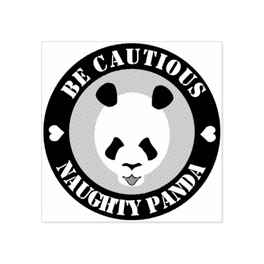 Wees voorzichtig Naught Panda Rubberstempel (Afrduk)