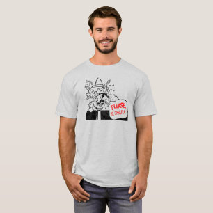 "Wees voorzichtig" T-shirt in vintage-stijl