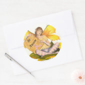 Wees voorzichtig ticker ronde sticker (Envelop)