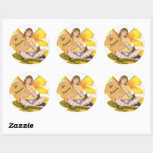 Wees voorzichtig ticker ronde sticker (Vel)