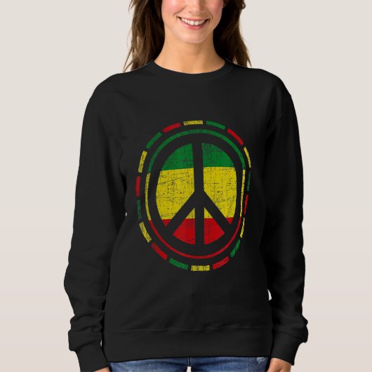 Wees vredig Rasta kleuren Trui (Voorkant)