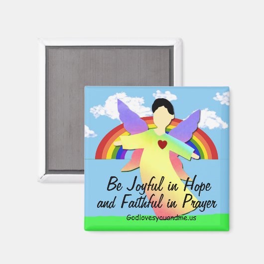Wees vreugdevol in hoop en Trouw in Gebed Magneet (Voorkant / Achterkant)