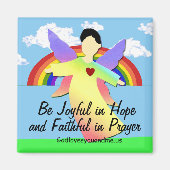 Wees vreugdevol in hoop en Trouw in Gebed Magneet (Voorkant)