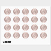Wees vriendelijk 16e bruids Roos minimaal Ronde Sticker (Vel)
