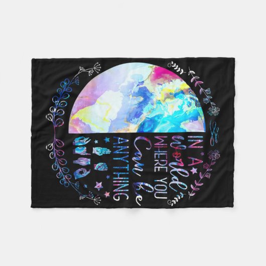 Wees vriendelijk als alfabet Amerikaanse gebarenta Fleece Deken (Voorkant (Horizontaal))