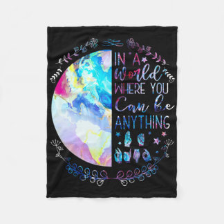 Wees vriendelijk als alfabet Amerikaanse gebarenta Fleece Deken