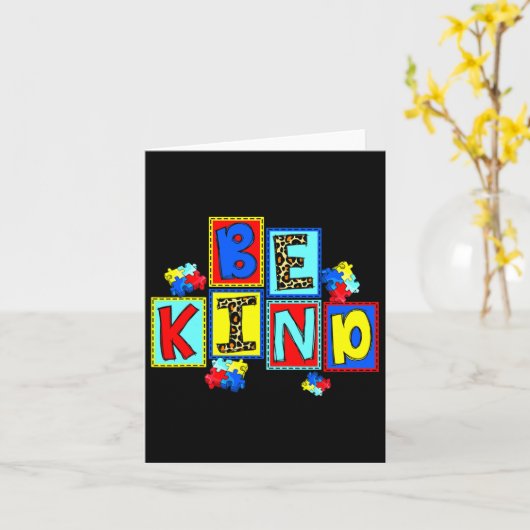 Wees vriendelijk Autisme Bewustzijn Vraag Vriendel Kaart (Gele Bloem)