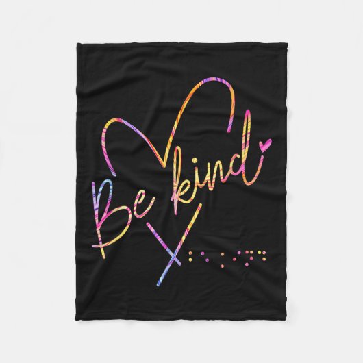 Wees vriendelijk blind bewustzijn braille fleece deken (Voorkant)
