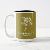 Wees vriendelijk Bloem Tweekleurige Koffiemok (Links)