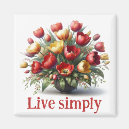 Wees vriendelijk bloemenmagneet magneet